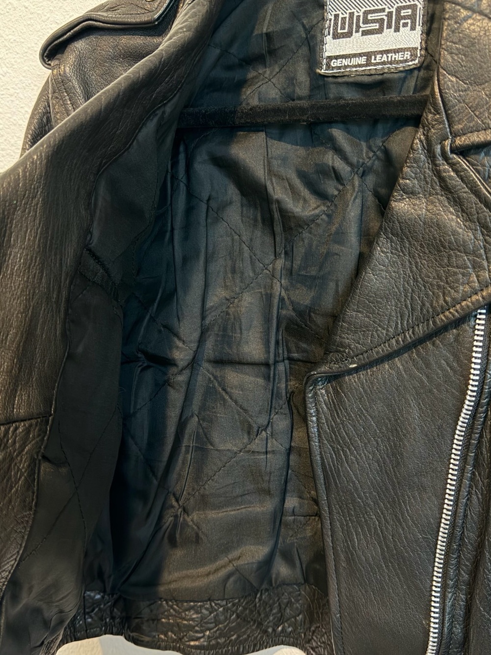 Vintage Genuine Leather Motorcycle Jacket - Picture 7 of 10